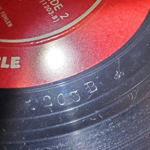 Royale 1203, Side B stamped "1203B" + hand-etched symbol or badly drawn "33"?